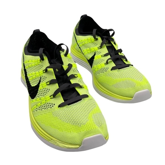 Nike Green Flyknit Lunar1+ \'Volt\' Sneakers Size 8.5 Men\'s main image 5